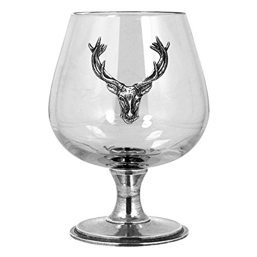 English Pewter Company Stag Single Pewter Brandy Cognac Snifter Glass [STAG110]