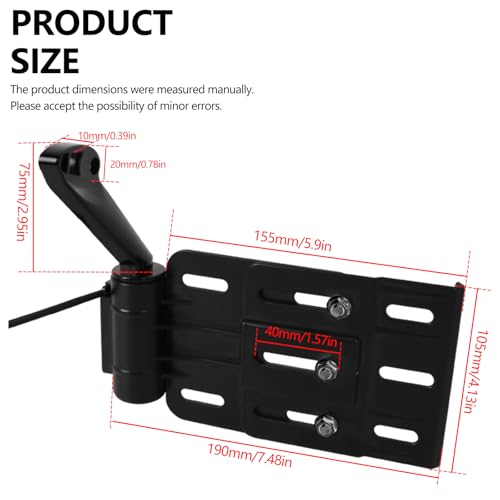 Image of Rear Side License Plate Bracket Holder w /LED Light for Harley Sportster XL883, XL1200, Dyna Low Rider FXDLS, Street Bob FXDB 2004-2020 Black