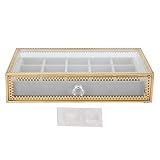 DEWIN, 15 rejillas, caja de almacenamiento para decoración de uñas, tipo cajonera, accesorio para uñas, organizador de joyas, organizador de decoración de uñas