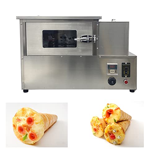 Eqcotwea 1800W Commercial Electric Rotational Pizza Cone Oven With 12Pcs Stainless Steel Cone Bases 110V Ajustable Temperature With Removable Tray For Use With Pizza Cone Forming Machine #TOP2