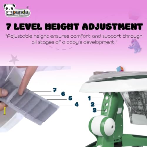 Image of Baby Walker for 6 to 24 Months | 7 Level Height Adjustment Walker with Switchable Food & Musical Toy Tray /Advanced Baby Activity Walker