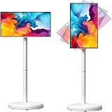 Generico Monitor Portatile 21,5 Pollici Touch Screen, Supporto TV con Ruote