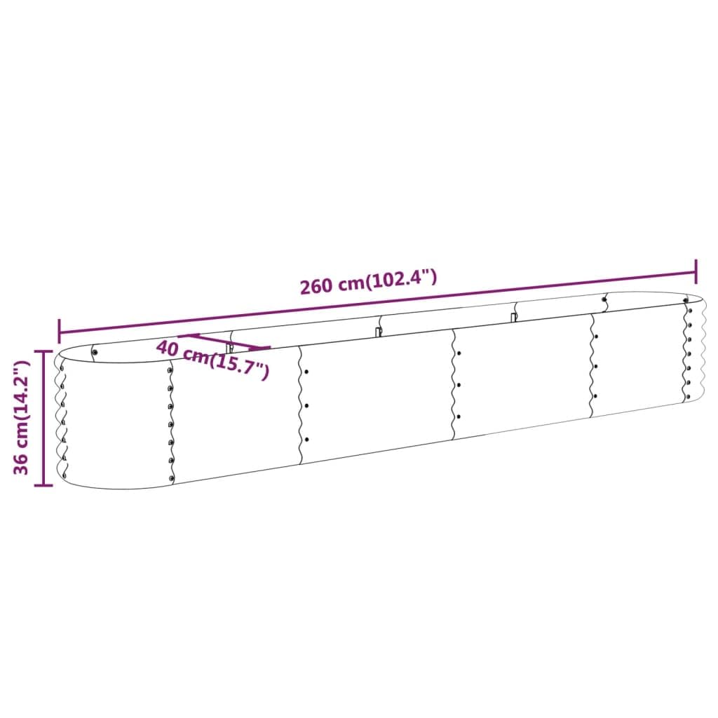 vidaXL Letto Giardino Acciaio Zincato 224x40x36 cm Grigio