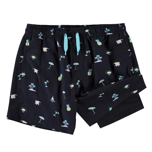 Kanu Surf Boys' Adventure Swim Trunks, Fiesta Black