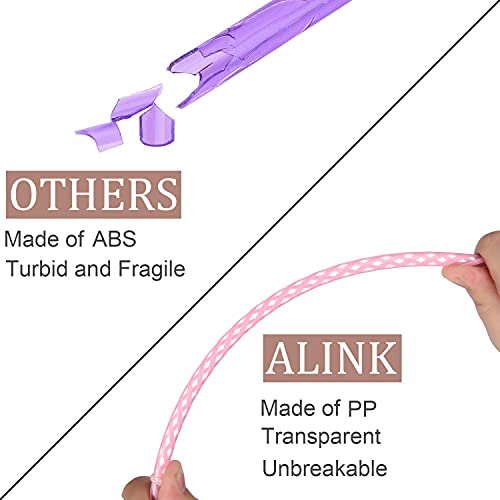 Alink 55-Pack Reusable Hard Plastic Straws, 10.5 In Long Colored Replacement Tumbler Straws With Cleaning Brush #TOP2