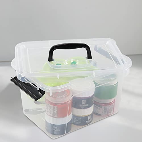 Innouse 6 Quart Clear Latching Storage Bin, Plastic Storage Box With Handle, Set Of 6 #TOP6