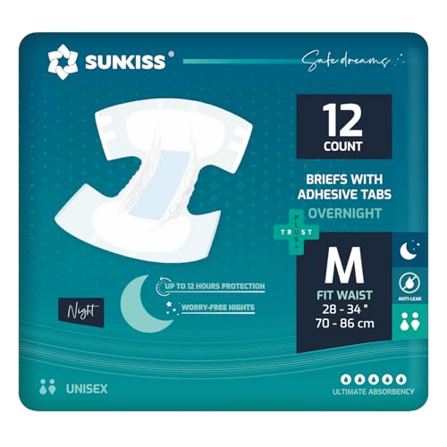 SUNKISS TrustPlus Pañales para Adultos Durante la Noche con Máxima...