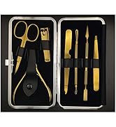 JIM PRO Manicure Set Professional Nail Clippers Pedicure Kit, 7 pcs Stainless Steel Nail Care Too...