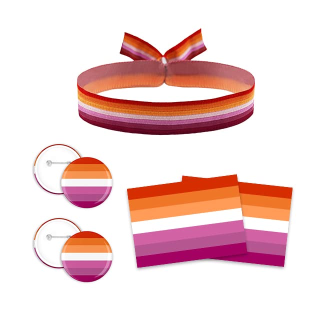 Lesbian Paket 1x Bändchen - 2x Buttons - 10x Sticker