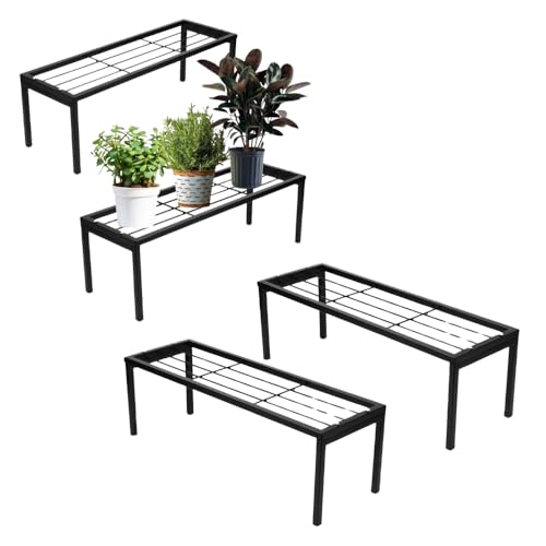 See full amazon price history chart for STAND MASTER Metal New Black Rectangular Long Flower Pot Plant Stand Gamla Pot Stand for Balcony Indoor -Outdoor Indoor Plants (24 Inch X 8 Inch) (Set of 4) STAND MASTER Metal New Black Rectangular Long Flower Pot Plant Stand Gamla Pot Stand for Balcony Indoor -Outdoor Indoor Plants (24 Inch X 8 Inch) (Set of 4) (B0CNWLHRCH) Amazon Price History, Amazon Price Tracker