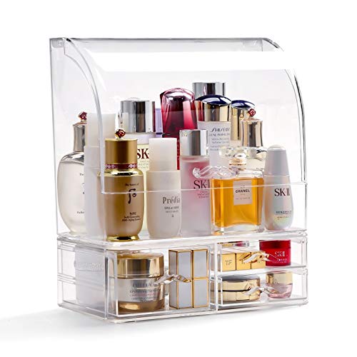 Makeup Organizers Cosmetic Storage Box Acrylic Dressing Table Drawer Sorting Box Skin Care Products Lipstick Desktop Rack Makeup Organizers (Color : Clear, Size : 29.717.635cm)