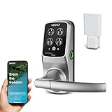 Lockly Secure Pro Smart Lock Wi-Fi, Keyless Entry Digital Keypad Door Lock, 3D Biometric Fingerprint Sensor Front Door with Handle, Voice Control & Auto Lock - Latch Edition