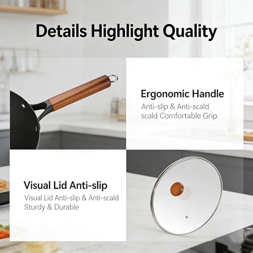 Titanium Wok, Titanium Pan con Tapa 13.39 in miniatura 7