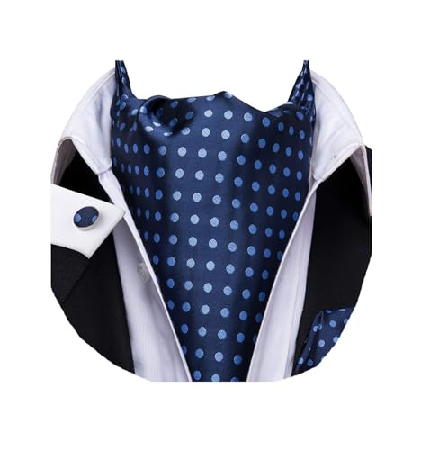 Image of Dubulle Paisley Floral Ascot for Men Self Tie Mens Cravat and Pocket Square Cufflinks Wedding