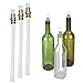 JK LUMI Wine Bottle Torch Wicks,Bottle Torch Kit,Patio Torch Lights Oil Lamp Kit,Citronella Torch,Outdoor Garden Torches,DIY Torch Hardware Kit -6 Fiberglass Wicks,6 Brass Mounts(Bottle not Included)