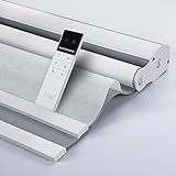 ZSHINE Day and Night Dual Layers Motorized Cordless Polyester Roller Blinds Shades Rechargeable Moto