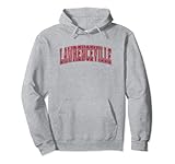 Lawrenceville New Jersey NJ Vintage Athletic Sports Pullover Hoodie