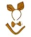 Brown Kangaroo Headband Bowtie Tail 3pc Costume for Children Halloween or Party