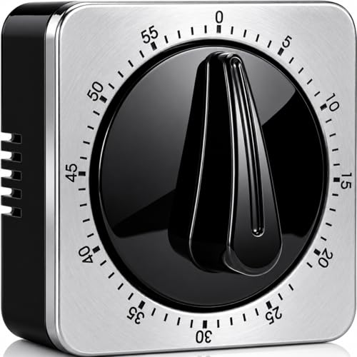 Kitchen Timers for Cooking, Chef Cooking Timer Clock with Loud Alarm - 100% Mechanical Desk Timer -...