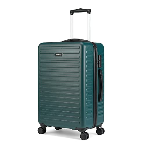 Image of Assembly Hard Shell Medium Check in Luggage Polycarbonate 60 L- Premium Hardsided Suitcase Trolley-Forest Green