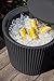 Veradek Outdoor Cooler Side Table - 2 in 1, Black, 21 inch