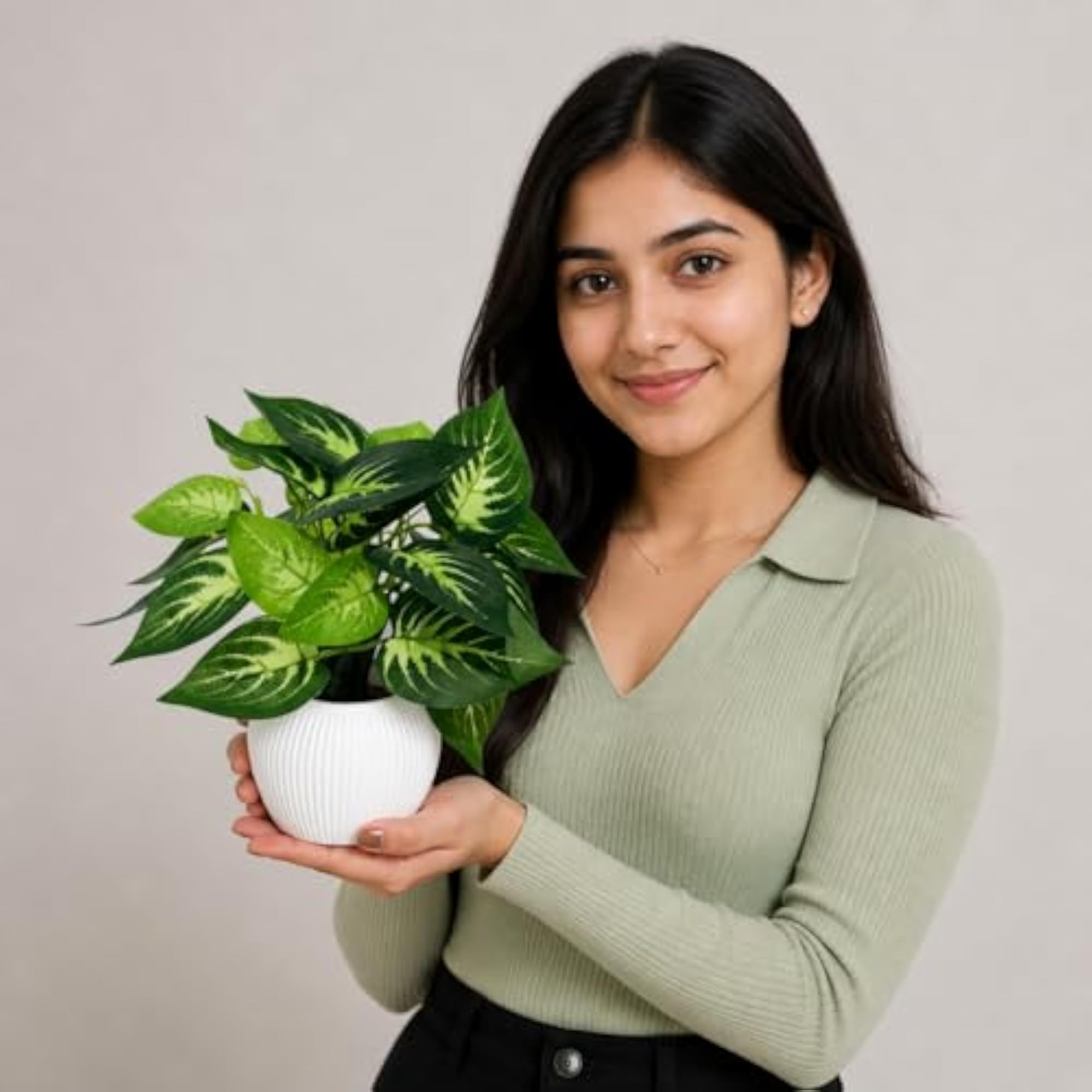 Artificial Plant with Pot for Realistic Home Decor
