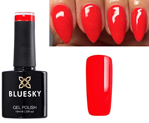 Bluesky Gel Polish RED BRIGHT RED CARROT QXG726 Nail UV LED Soak Off 10ml (Requires Drying under UV/LED Soak Off)