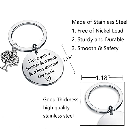 I Love You a Bushel and a Peck Keychain Gift for Mom Grandma (keychainS)2