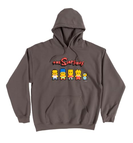Sweat The Simpsons Pixel Artwork anthracite idée cadeau originale fan de série