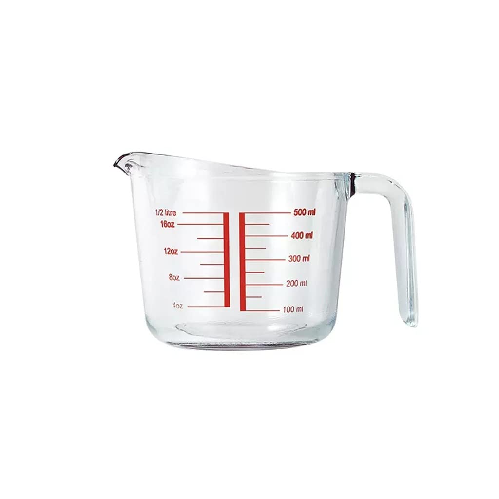 Tasse à mesurer avec échelle en Verre Résistant aux Hautes températures Ménage Cuisine Cuisson Farine Oeuf battu Lait ML Tasse à mesurer (Taille : 1000 ML) (500 ML)