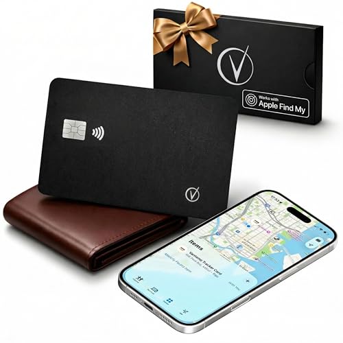 Vantamo Premium Tracker Karte für iPhone, Ultradünne Tracker Karte, Tracking Card für Geldbörse & Reisepass, Find My Card für Apple...