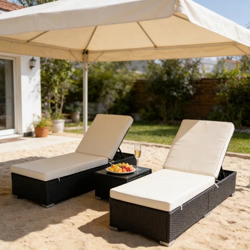 Pool Lounge Chairs Set with Table