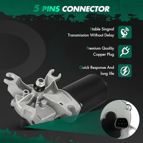 Image of SCITOO Front Windshield Wiper Motor Replacement for 1999-2003 for Mitsubishi for Galant,2001-2007 for Toyota for Sequoia Wiper Motor 8511004010 8511004020 851100C010 5 Pins | Direct fit for 2001-2007 For Toyota For Sequoia|Replaces OE 8511004010| MR192794|5 Pins|Fit for Front Wiper Motor