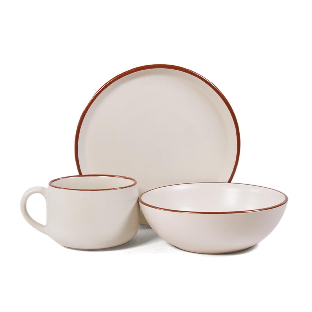 Flamingo Pink Dinner Set for Couples - 6 Piece Ceramic Set -9