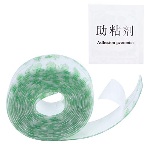Bathroom and Kitchen Caulking Tape Sealer, Leaves Pattern PVC Wall Sealing Tape Self Adhesive (#2)