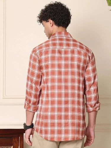 Image of NoseQueen Men's Checked Cotton Shirt | Full Sleeve Regular Fit Casual Shirt for Men | Soft Breathable Checkered Shirt