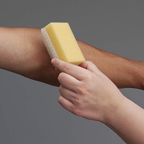 Sammons Preston Sensory Brushes, Molded Scrub Brush 6-Pack, Exfoliating Scrub Brush, Experience Multiple Textures, Comes in Packs of Six, Soft Foam Brush to Help Mimic Human Touch, 3 1/2”L x 2”W