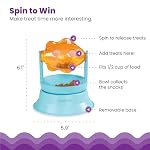 Catstages 2-in-1 Spinning Fish Treat Dispenser Cat Toy, Interactive Puzzle Feeder & Cat Ball Track Add-On, Blue - Image 3