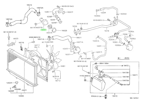 Image of Toyota Genuine Parts - Inlet, Water (16321-46040)