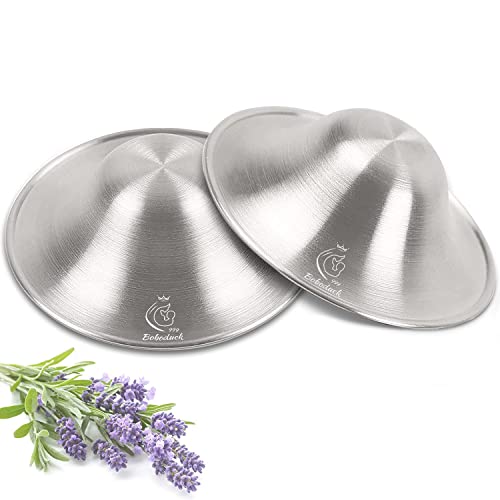 Image of Boboduck Nipple Shields for Nursing Newborn - Large Size 999 Silver Nursing Cups Soothe Nursing Nipple, BreastfeedingEssentials Nipple Cover, Nipple Guards Protector for Breastfeeding