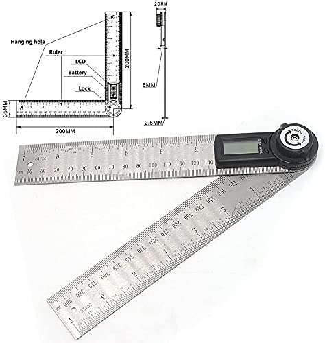 Goniomètre numérique électronique RJJ avec écran LCD clair