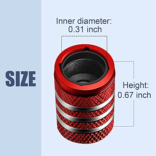 image for DECURCAR Tire Valve Stem Cap Cover - (5 Pack) Tire Air Caps Metal with