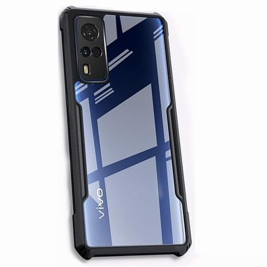 COBERTA Polycarbonate Back Cover For Vivo Y53S Back Cover Case-Black Transparent (B0CGJKT175) Amazon Price History, Amazon Price Tracker