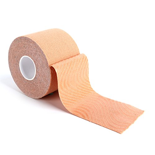 Kinesiology Tape, K Sports Tape Beige Kinesthetic Tape For Knee Shoulder Ankle Elbow, 2 Inch X 16.5 Feet (Beige, 3 Rolls) #TOP1