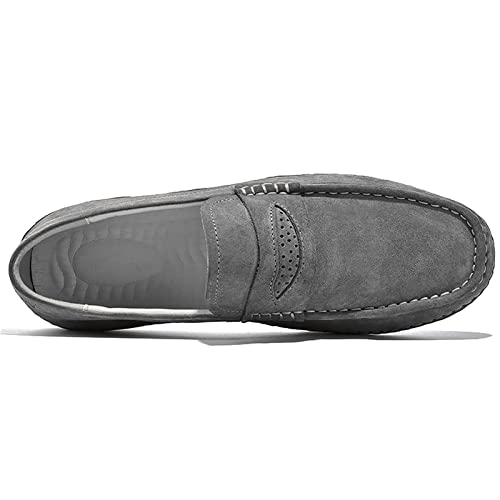 Men's Loafers Shoes Genuine Leather Round Toe Stitching Details Breathable Anti-Slip Comfortable Flat Heel Slip Resistant Fashion Classic Slip-ons2