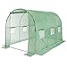 Produktbild ECD Germany Gewächshaus Foliengewächshaus Winterfest 300x200x200 cm 6m² Grün Metallrahmen Reißverschluss Tür 6 Fenstern Bogendachgewächshaus Treibhaus Frühbeet Pflanzenhaus Tomatenhaus Folientunnel