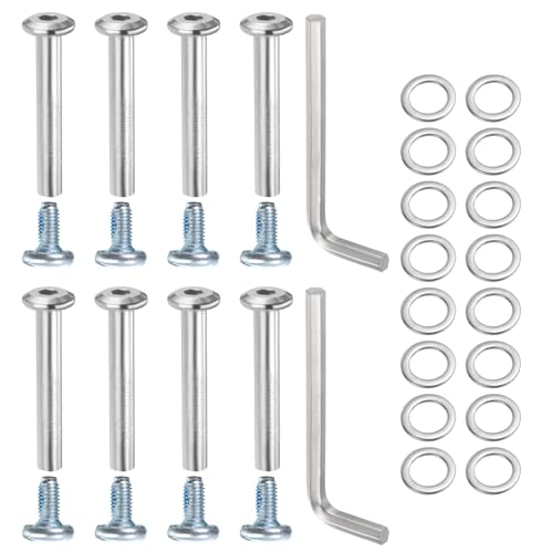 QUARKZMAN 8 Stück Inline Skate Rad Schrauben, Rollschuh Ersatzteile 1,57 x 0,24\" Schaft Sechskantschrauben mit 2 Stück Montagewerkzeugen QUARKZMAN 8 Stück Inline Skate Rad Schrauben, Rollschuh Ersatzteile 1,57 x 0,24\" Schaft Sechskantschrauben mit 2 Stück Montagewerkzeugen