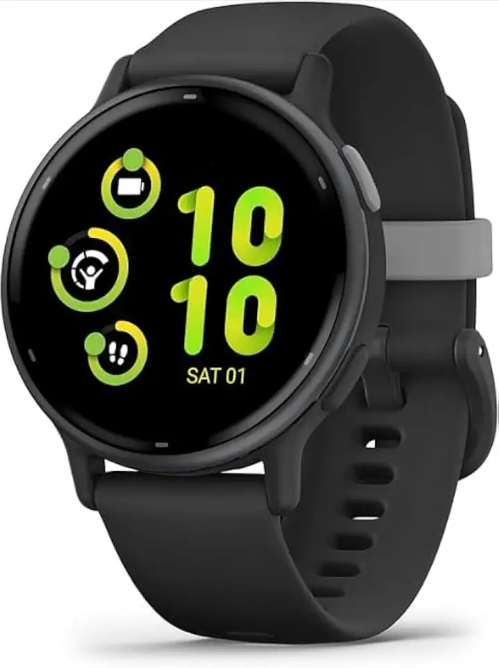Relógio Vivoactive 5, 4gb playlists e Wi-Fi, Bateria 21 dias, tela AMOLED, 42mm, Gps, Treinos Personalizados, resistente à água, original Nota Fiscal e garantia - Preto