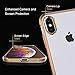 Soke iPhone Xs Max Case 2018, Slim Fit Cover Case [Unique Loudspeaker Hole][Drop Protection] with Clear Soft TPU Back and Electroplated Frame for iPhone Xs Max 6.5 Inch (2018 Released), Rose Gold