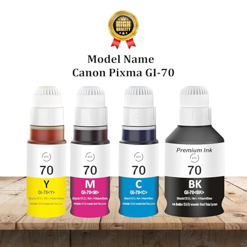 Image of GI-70 Refill Ink Compatible for Canon PIXMA G1020, G2020, G2021, G2060, G3020, G3021, G3060 Printers (GI-70 Cyan Ink 1 pcs)